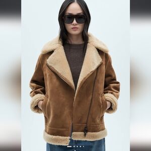 Mango Tan Teddy Jacket for Women